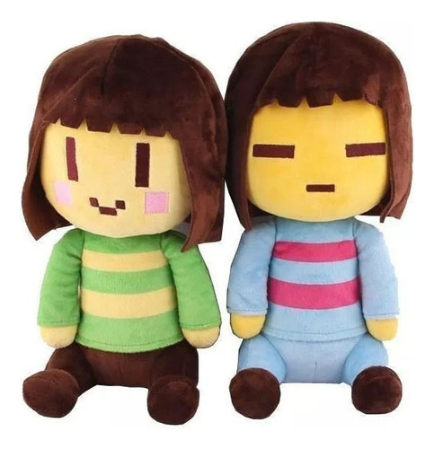 2pcs Undertale Frisk Chara Peluche Muñeca Cumpleaño Regalo