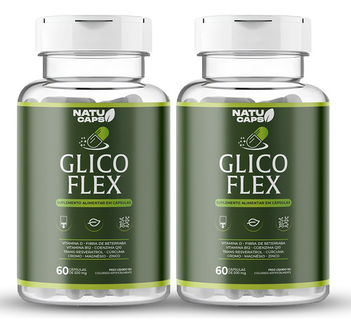 2 Unid Glicoflex 120 Cápsulas - Controle E Bem-estar