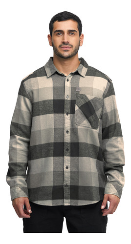 Camisa Manga Larga Hombre Weinbrenner Piella Gris Azul