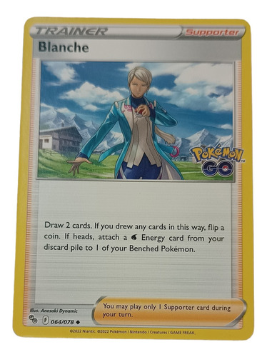 Carta Tcg Pokémon Go Trainer Blanche 64/78 Año 2022