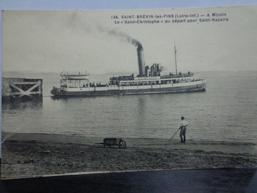 Antigua Postal Francesa Barco A Vapor