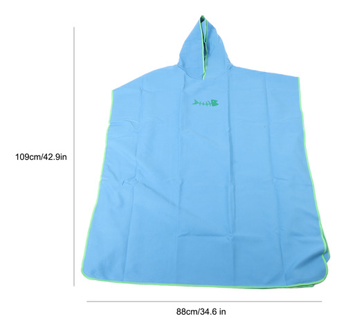 Poncho Cambiador Con Capucha, Microfibra, Cómodo Y Rápido