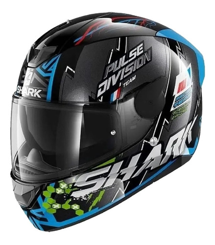 Capacete Fechado Óculos Sol Shark D-skwal 2 Noxxys Kbg Azul