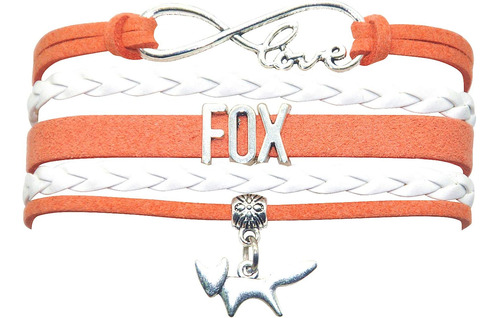 Fox Bracelet Jewelry - Pulsera De Cuero Infinity Love Fox Gi