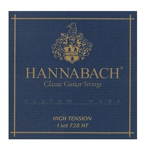 Hannabach 728 Ht Azul Alta Carbon Encordado Nylon Guitarra 