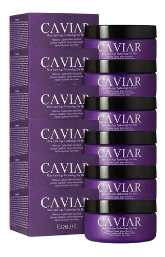 6 Mascara Hidro-nutritiva En Estuche Caviar  Fidelite X 250