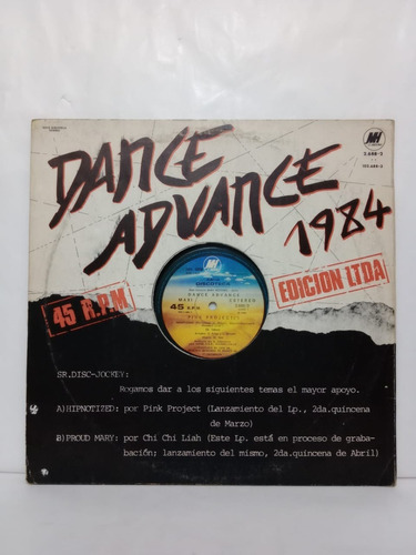 Chi Chi Liah, Pink Project- Dance Advance- Maxi, Arg, 1984