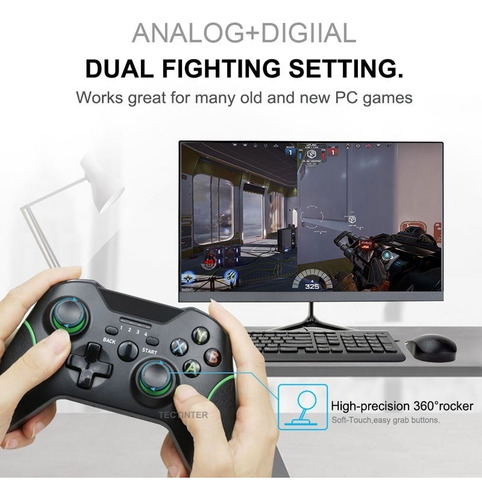 Imagen 2 de 10 de Control Joystick Inalámbrico Para Xbox One Pc Vibración Dual