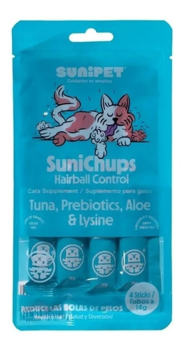 Imagen 1 de 1 de Sunichups Snack Gato - Control Bolas De Pelo Sabor Atún
