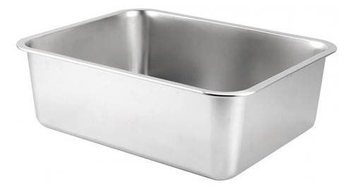 Caja De Arena Para Gatos De Acero Inoxidable, Bandeja