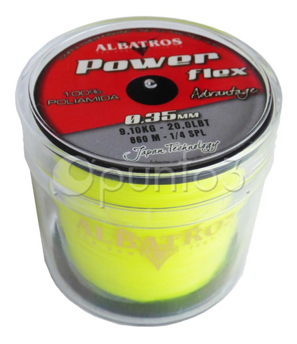 Tanza Pesca Nylon Albatros Power Flex 0.50mm 17,7 Kg X 430 M