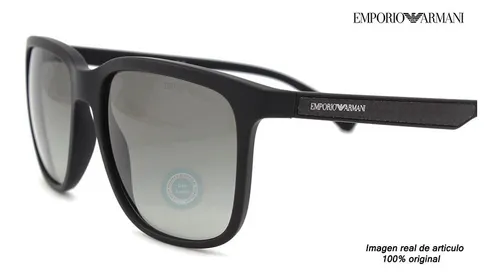 Lentes Emporio Armani 4104 506311 Black Rubber Grey Gradient