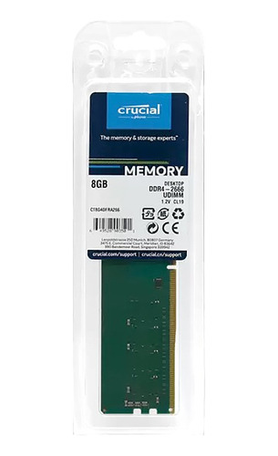 Memoria Ram Pc Ddr4 Pc 2666mhz Verde 8gb Crucial Cb8gu2666