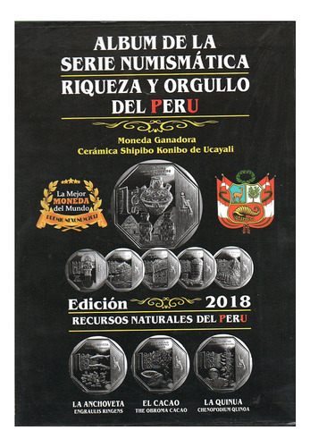 Album Vacio Peru P/monedas Serie Riqueza Y Orgullo Año 2018