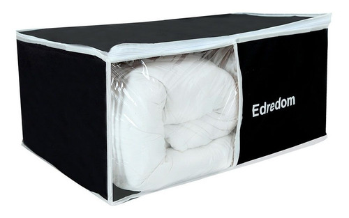 Kit 2 Organizador Edredom Roupa Cama Nylon Resistente Preto