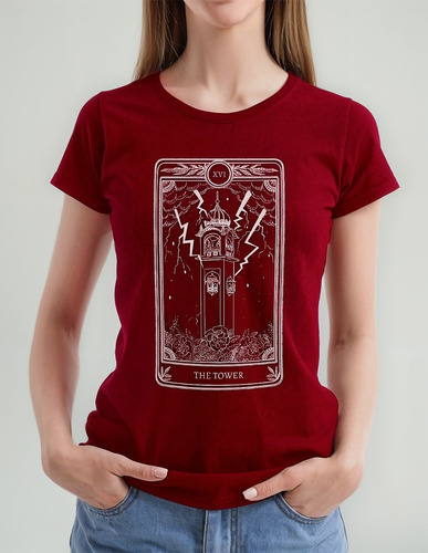 Polera Mujer Colores Tarot La Torre 576 The Tower Dtf
