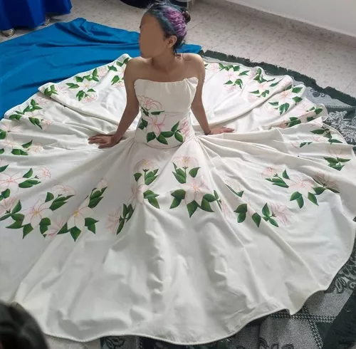 Vestido Para 15 Años En Manta Pintada A Mano. en venta en Morelia Michoacán  por sólo $ 8,  Mexico