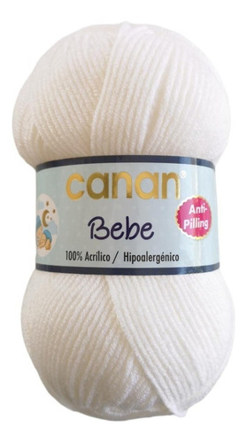 Lana Canan® Bebé 100grs Hipoalergénico Suave Anti-pilling Color Blanco