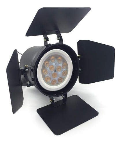 4x Canhão Refletor Spot Preto Barndoor Lâmpada Led Bivolt