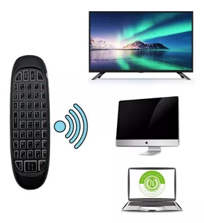 Controle Remoto Com Mini Teclado Universal Para Smart Tv