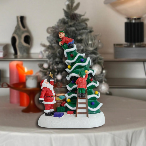 Adorno De Decoración Navideña Con Luz Led, Mini Árbol De