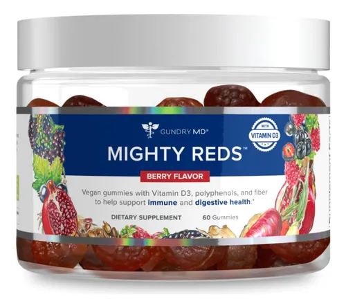 Suplemento De Gomitas Gundry Md Mighty Reds Con Polifenoles
