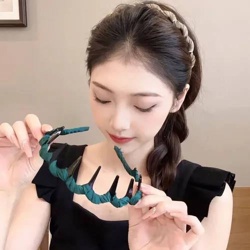 Diadema Antideslizante Con Dientes, Accesorio De Pelo En La