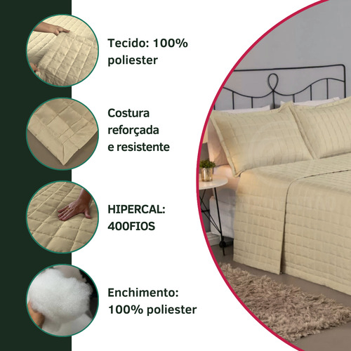 Cobre Leito Matelado Casal Padrão 3 Peças Dupla Face Toque Suave Confortável 400 Fios Premium Caqui