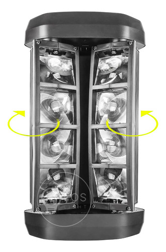 Kit 6 Mini Moving Spider Beam 8 Leds Osram Rgbw 5w Strobo