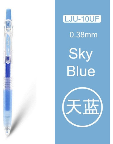 Bolígrafo Roller Pilot Juice 0.38 Lju-10uf Precisión Full Color de la tinta Azul cielo