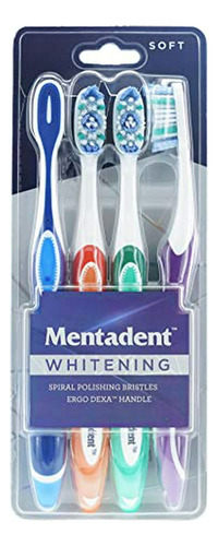 Cepillo De Dientes Manual  Mentadent: Blanco Y Suave.