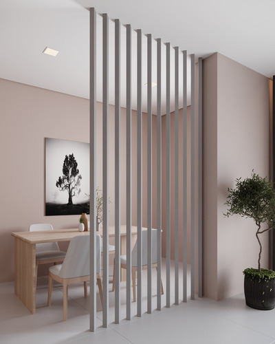 Brise Mdf - Divisória De Ambiente 274x4x6,5cm Kit Com 04 Un Cor Gianduia