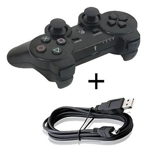 Controle Compatível Para Ps3 Playstation 3 Sem Fio Wireless Preto