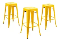 Comprar Banco Para Barra Tipo Tolix 66cm De Acero Juego De 3 Bancos