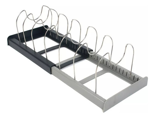 Organizador Alacena Cocina Sartén Ollas Mesada Tablas Metal Negro