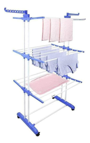 Tendedero Plegable De Ropa Perchero 3 Niveles Colgador Secad