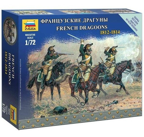 Zvezda Figuras Oficiales Dragones Franceses 1812 1/72 Armar