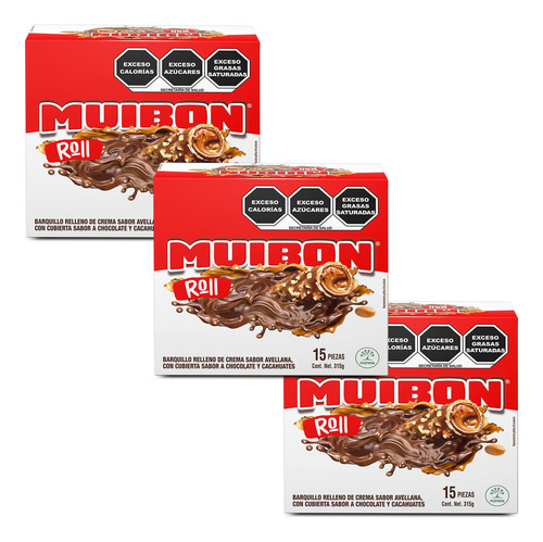 45 Piezas Nutresa Muibon Roll Barquillo Relleno Chocolate