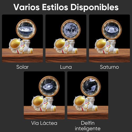 Luz Nocturna Led 3d Galaxy Bola De Cristal Lámparas De Mesa Delfín