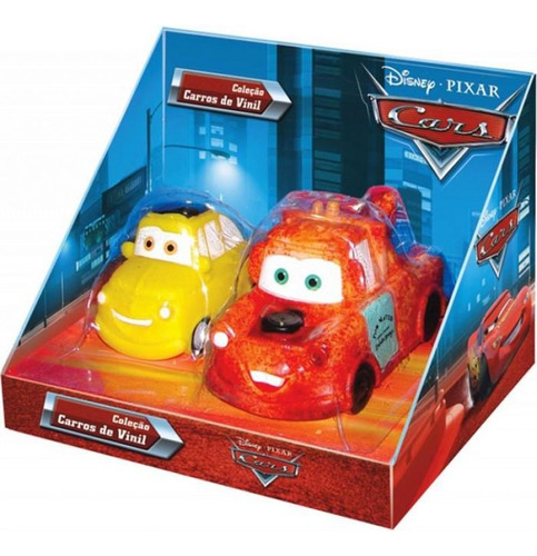 Conjunto Tow Mater E Luigi Em Vinil Carros Disney - Lider