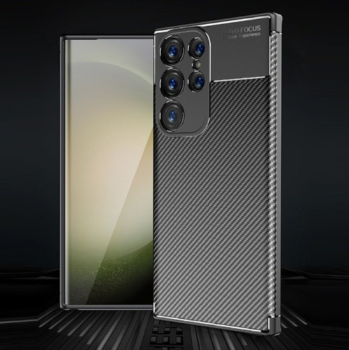 Forro Para Samsung Galaxy S24 Ultra Fibra De Carbono Flexibl