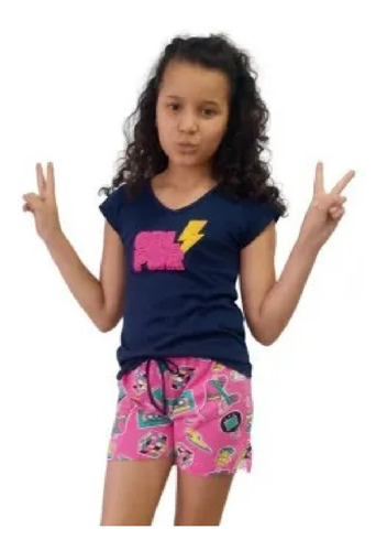 4 Conjunto Infantil Juvenil Menina Roupas Feminina Verão
