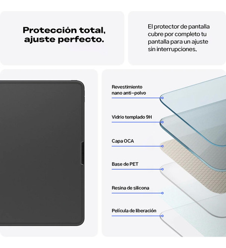 Mica Vidrio Templado Spigen Paper Touch Para iPad 13 M3 M2