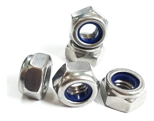 Porca Autotravante M6 Inox ( Parlock ) Com 20 Peças