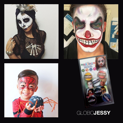 Imagen 3 de 8 de Maquillaje Pintura Cara Set X 6 Unidad Niños Adultos
