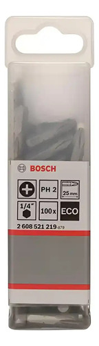 Punta Para Atornillador 25mm Phillips X 100 Unds Bosch