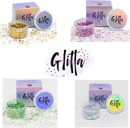 Glitta Freestyle Simple Glitter Particula Gruesa Artistico