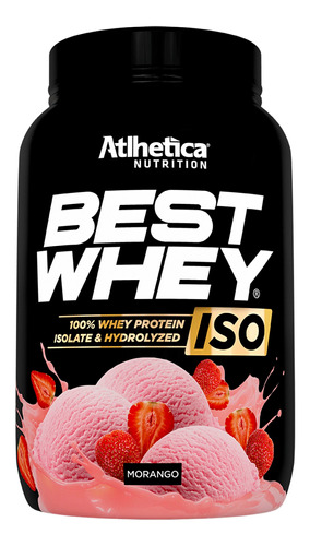 Best Whey Iso - 900g - Morango - Atlhetica Nutrition