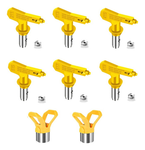 Set Of Airless Paint Nozzles, Spray Tips