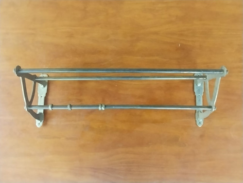 Perchero/toallero De Bronce De Pared Amarillo (Usado)